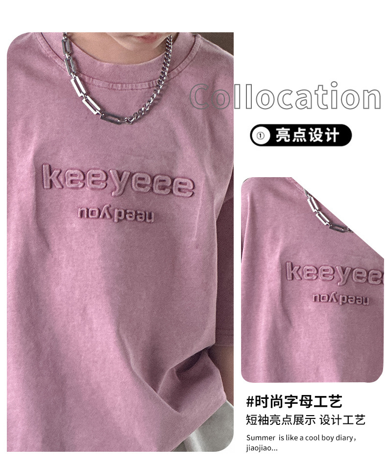 男童夏季新款t恤2025儿童夏装休闲纯棉短袖T男孩印花上衣织里童装详情10