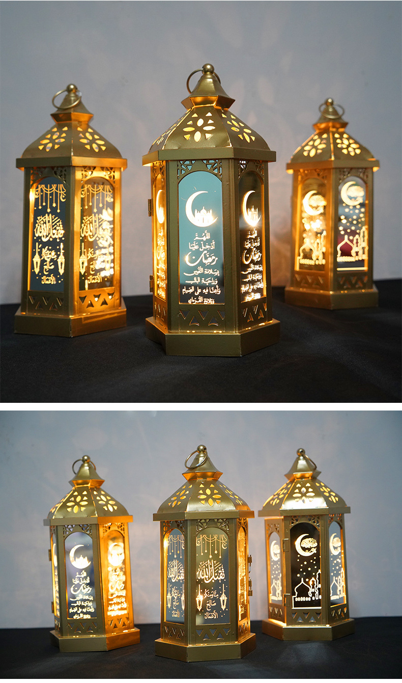 Ranadan Ramadan lantern Eid Custom iron art wind lantern handicrafts Arab-style lanterns Study lighting fixtures pic 8