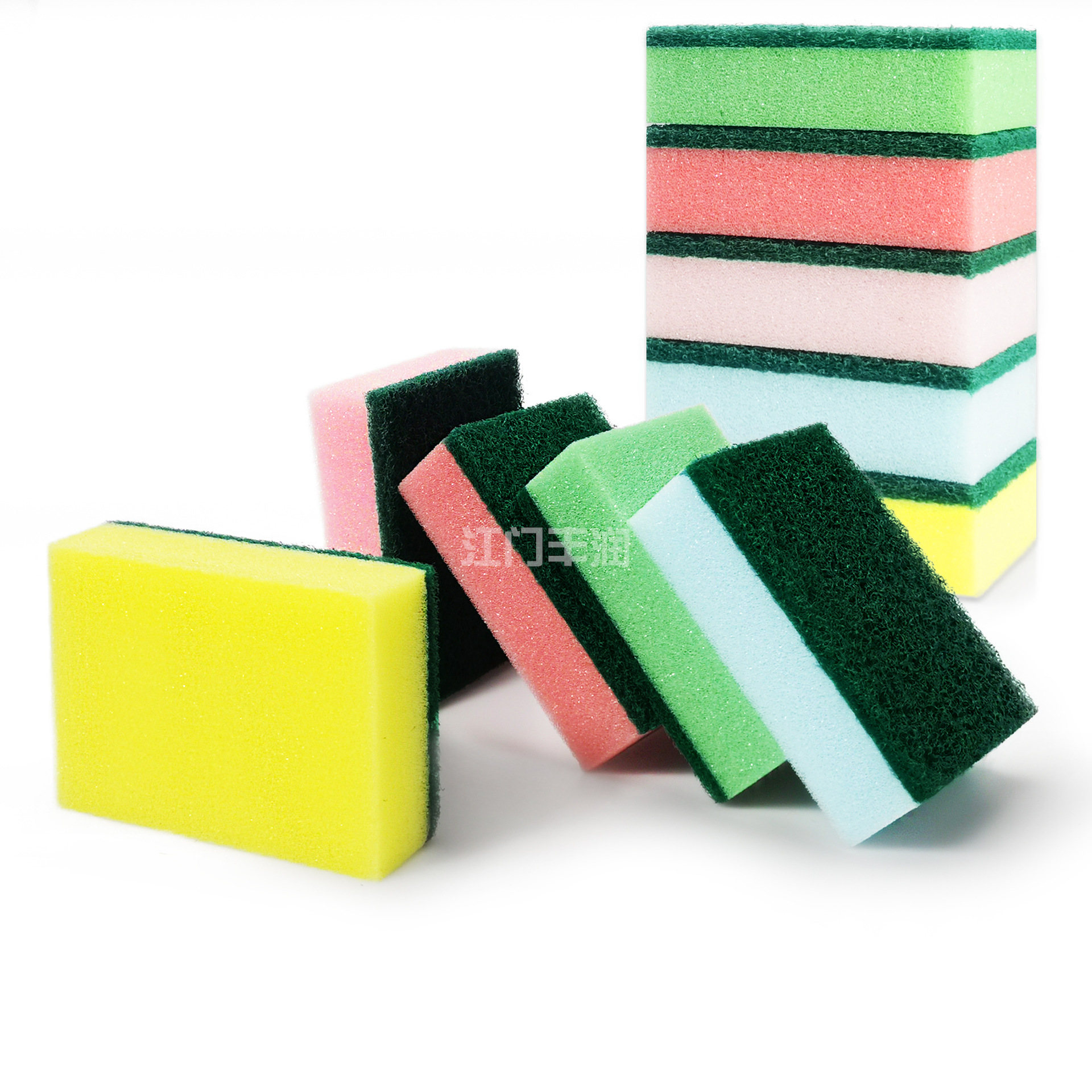 工厂定制各款式洗碗海绵清洁擦 海绵百洁布海绵擦 厨房清洁海绵块详情6