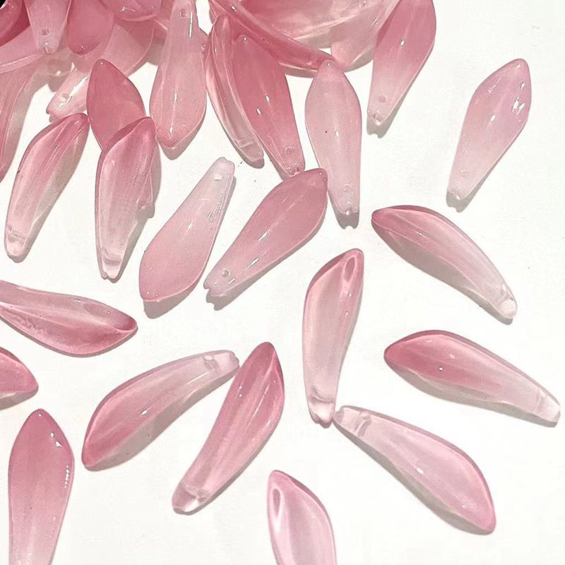 捷克琉璃兰花花瓣9*25mm珠子 DIY手工饰品古风发簪缠花配件材料 瓜子形状精致光泽手工珠子详情3