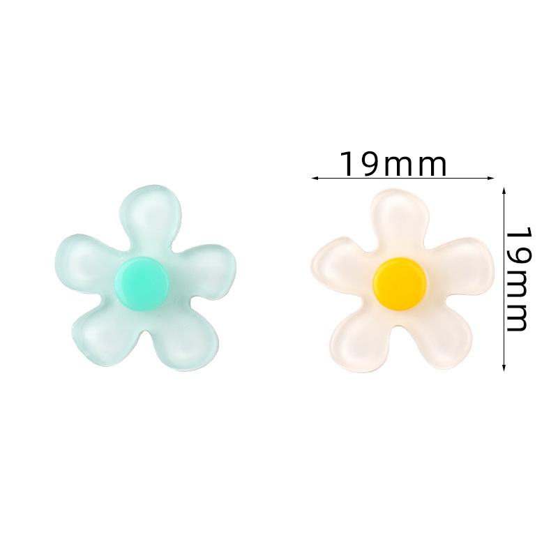 Wholesale of new jelly flower acrylic piece earrings, stud earrings, phone case materials, DIY jewelry and small accessories pic 1