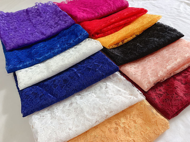 Factory direct sales of large orchid lace fabric, Chinese-style bright silk fabric skirts, wedding dresses, lace trim accessories pic 7