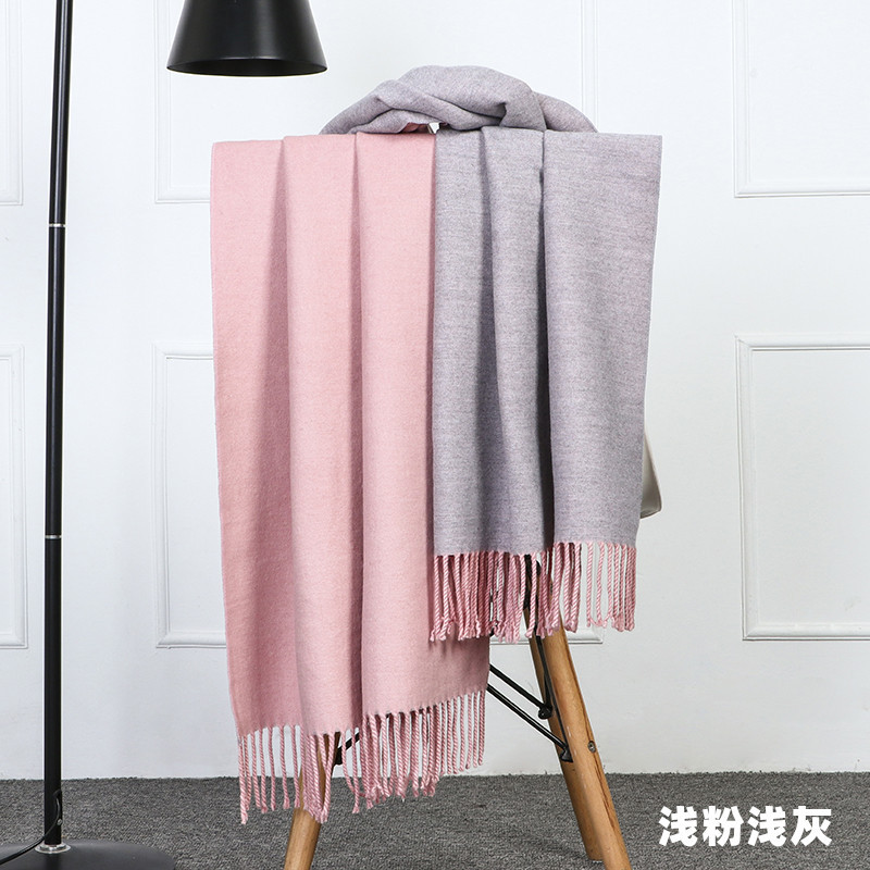 Double-sided scarf for women in autumn and winter 2023, thickened and warm shawl, cashmere scarf for men in winter, wool scarf pic 29