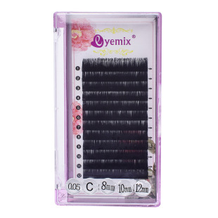 单根密排种植睫毛 自然仿真卷翘蚕丝嫁接假睫毛 一件代发详情10