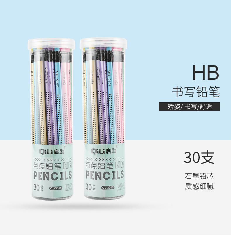 HB Pencils for primary school students, 30-piece triangular rod correction grip pencils, creative cartoon writing pens, wholesale of barrel pencils pic 3