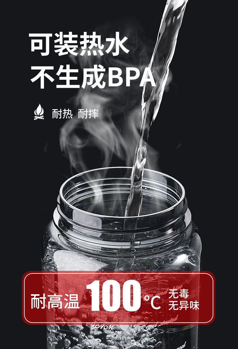 高颜值大容量塑料水杯耐高温太空杯男女生通用健身运动吸管杯杯子详情9