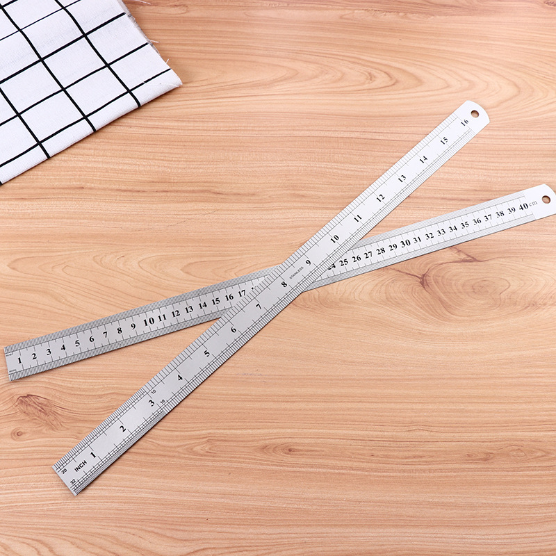 钢尺40cm公分钢直尺子不锈钢直尺子办公文具金属尺子0.5文具批发详情26