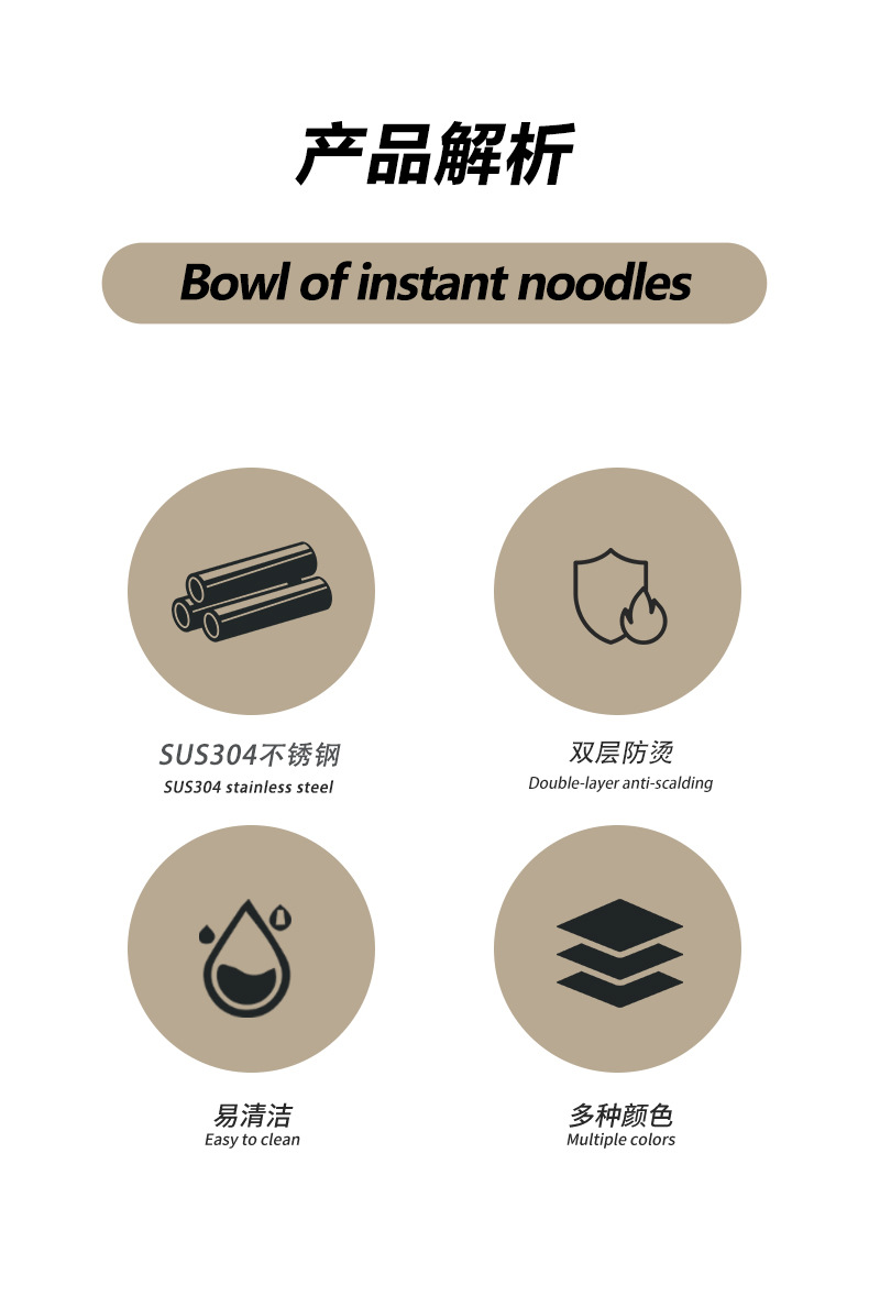 304不锈钢泡面碗学生宿舍方便面碗大容量白领上班饭盒批发泡面碗详情2