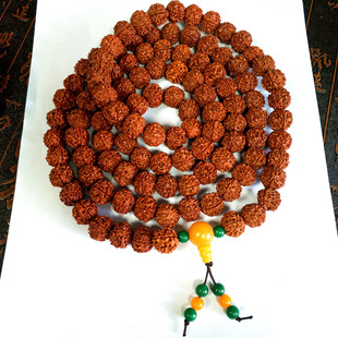 Factory direct sales of resin imitation sea willow 108-piece three-loop bracelet suitable for both men and women, natural style sea Willow 108 Buddhist prayer beads bracelet pic 4