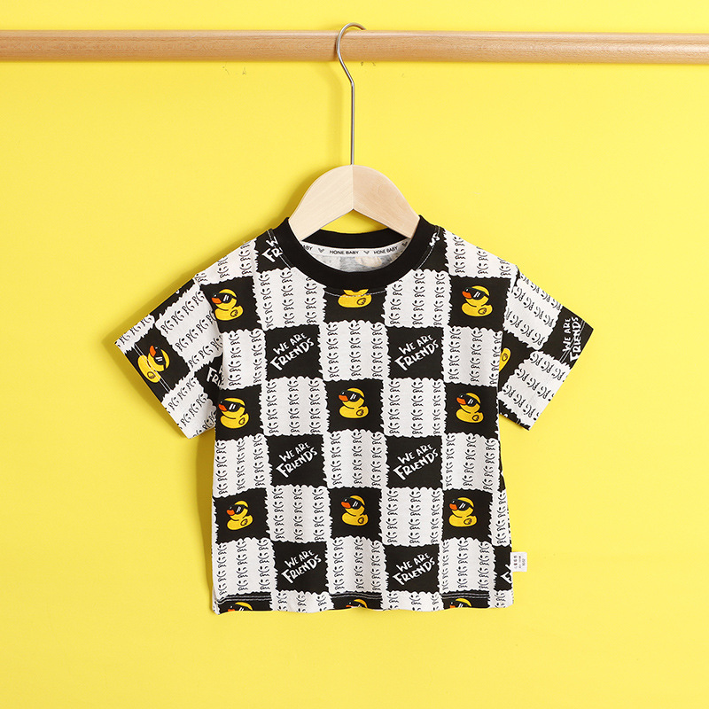 新款儿童短袖t恤纯棉男童女童夏季单件宝宝打底衫厂家批发详情18