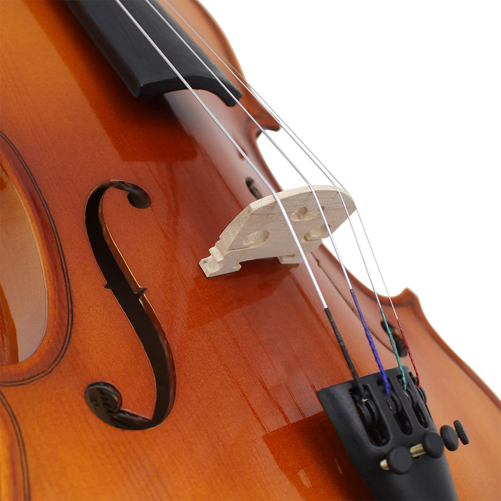 Aston Villa AV-03 Bright Natural color violin with Maple back and tiger grain solid wood Violin pic 16