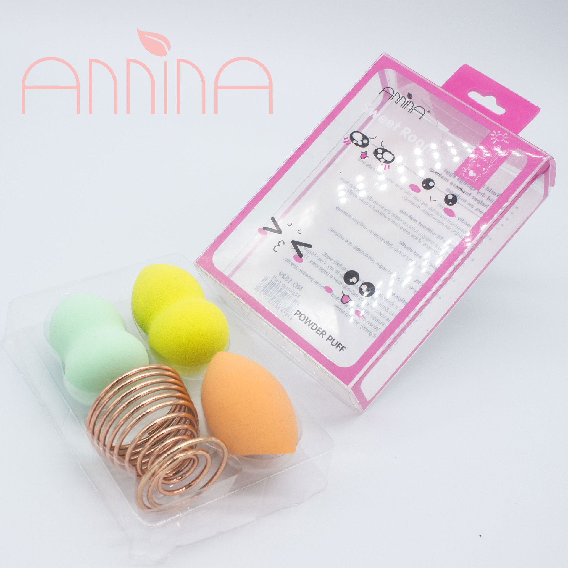 In stock: Gourd water drop diagonal cut powder puff, dry and wet dual-purpose, makeup sponge, beauty egg set, soft and non-powdery powder puff pic 3