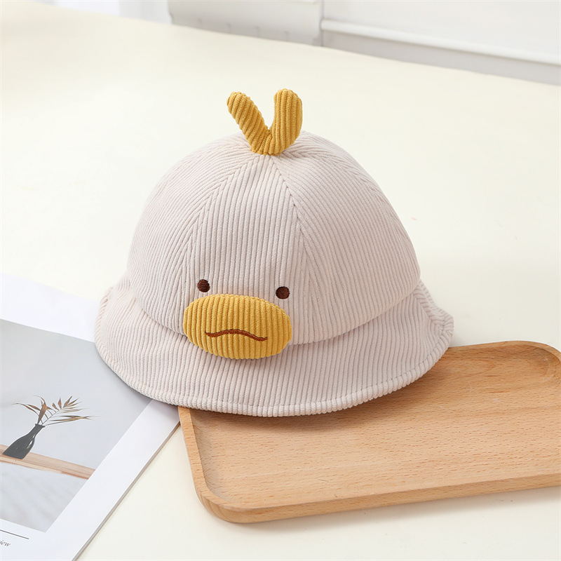宝宝帽子秋冬新款可爱卡通动物渔夫帽春秋季男童婴幼儿灯芯绒盆帽详情14