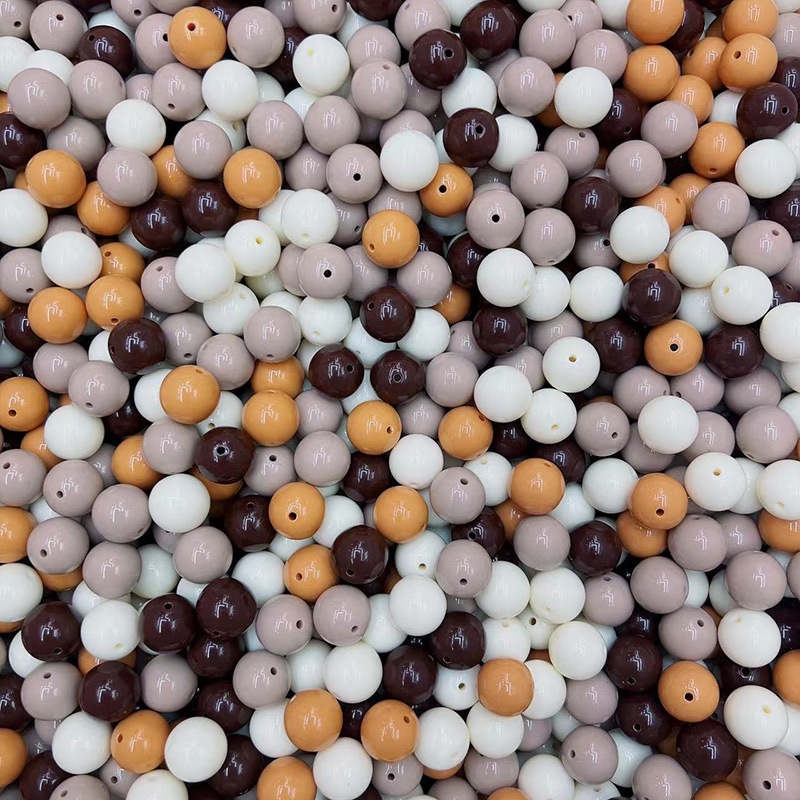 Factory direct sales of Korean-style acrylic candies, colored transparent round beads, loose beads, mobile phone lanyards, hair accessories, DIY accessories pic 23