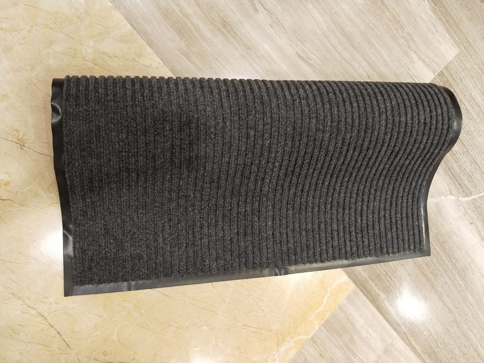 Yiwu Jietai PVC anti-slip floor mat, custom-made carpet, hotel corridor carpet, entrance hall double-striped foot mat wholesale pic 8