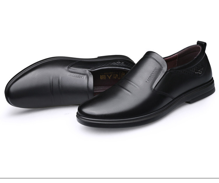 Elderly head leather shoes for men 2024 Spring and Autumn Factory soft-soled shoes for men with hollowed-out lazy shoes for men casual single shoes 117072 pic 25