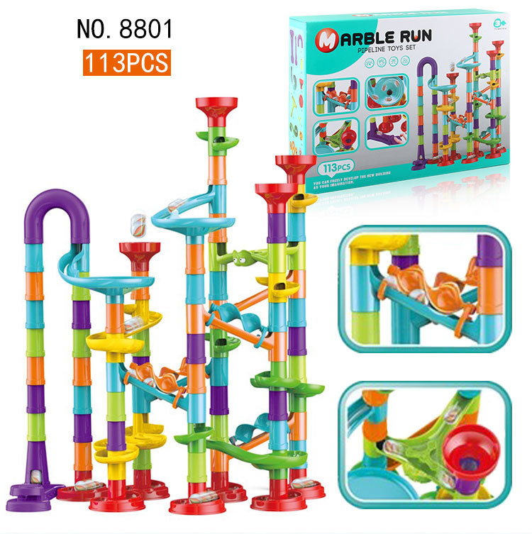 Nuevo juguete de puzzle bebé catapular mutante slide bloque de construcción ensamblado bloques de construcción tridimensional laberinto de tuberías juego de enseñanza temprana pic 17