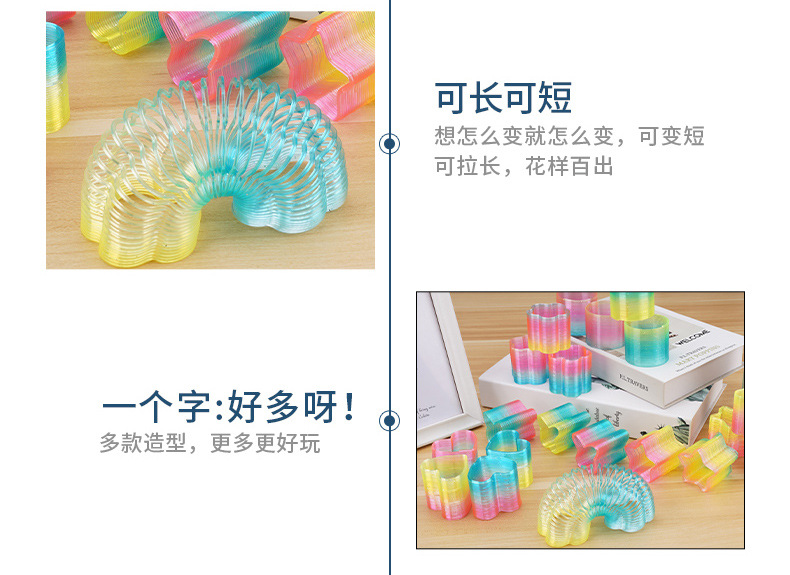 Small irregular-shaped golden onion transparent rainbow rings, 24 pieces per box, new best-selling toy polygonal rainbow rings wholesale pic 11