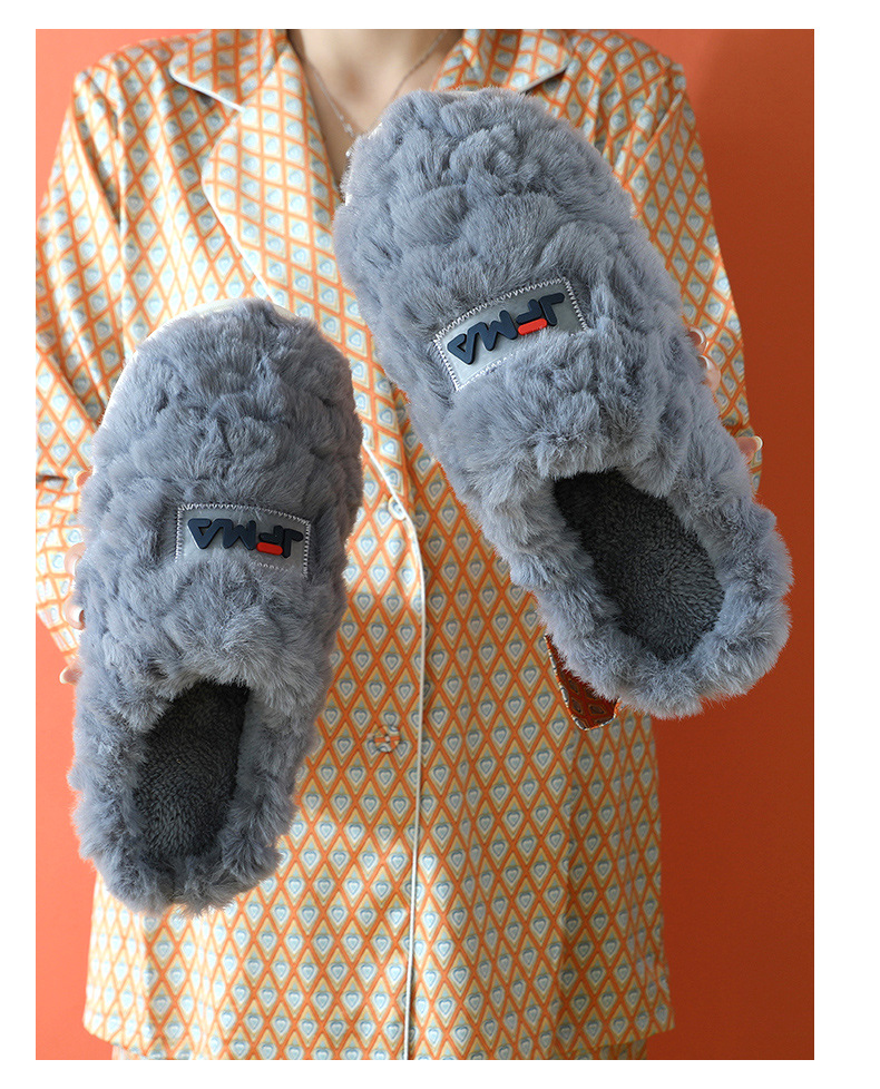 冬季棉拖鞋新款男女家居家用情侣可爱毛毛拖鞋室内防滑厚底棉拖鞋详情16