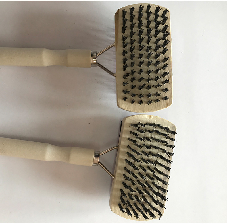 Pet cleaning and grooming tools: Wooden pet double-sided brush, wooden handle needle comb, cleaning and grooming massage comb pic 5
