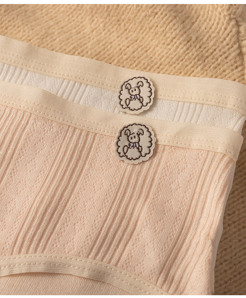 元集 纯棉抑菌裆内裤女亲肤无痕透气夏季少女低腰大码女士三角裤详情9