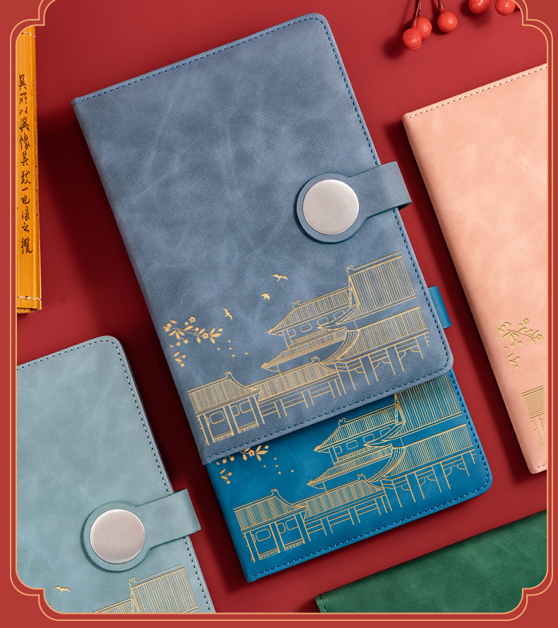 China moda vintage wenchuang soft cover notepad regala un regalo caja de regalo set diario A5 notebook puede ser añadido pic 28
