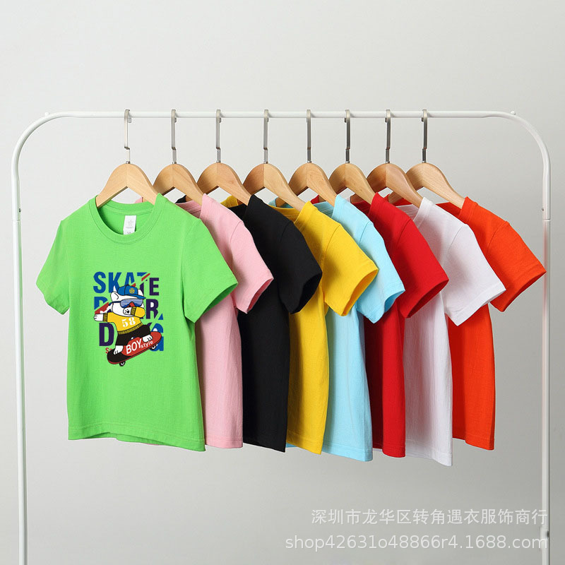Summer Korean short-sleeved T-shirts for small and medium-sized children are being cleared out for export to Southeast Asia pic 8