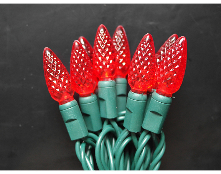 Factory direct sales of LED strawberry light strings, new outdoor injection style Christmas tree decoration, waterproof strawberry light, garden light pic 6