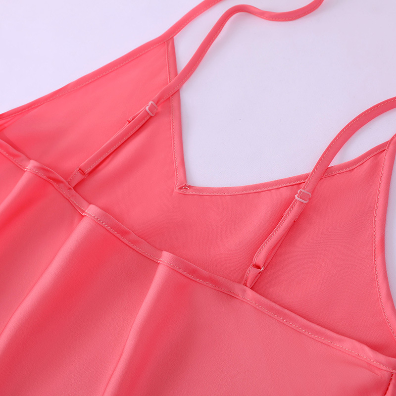 2021夏季新款仿真丝女士吊带群内搭欧美跨境丝绸吊带裙女亚马逊详情2