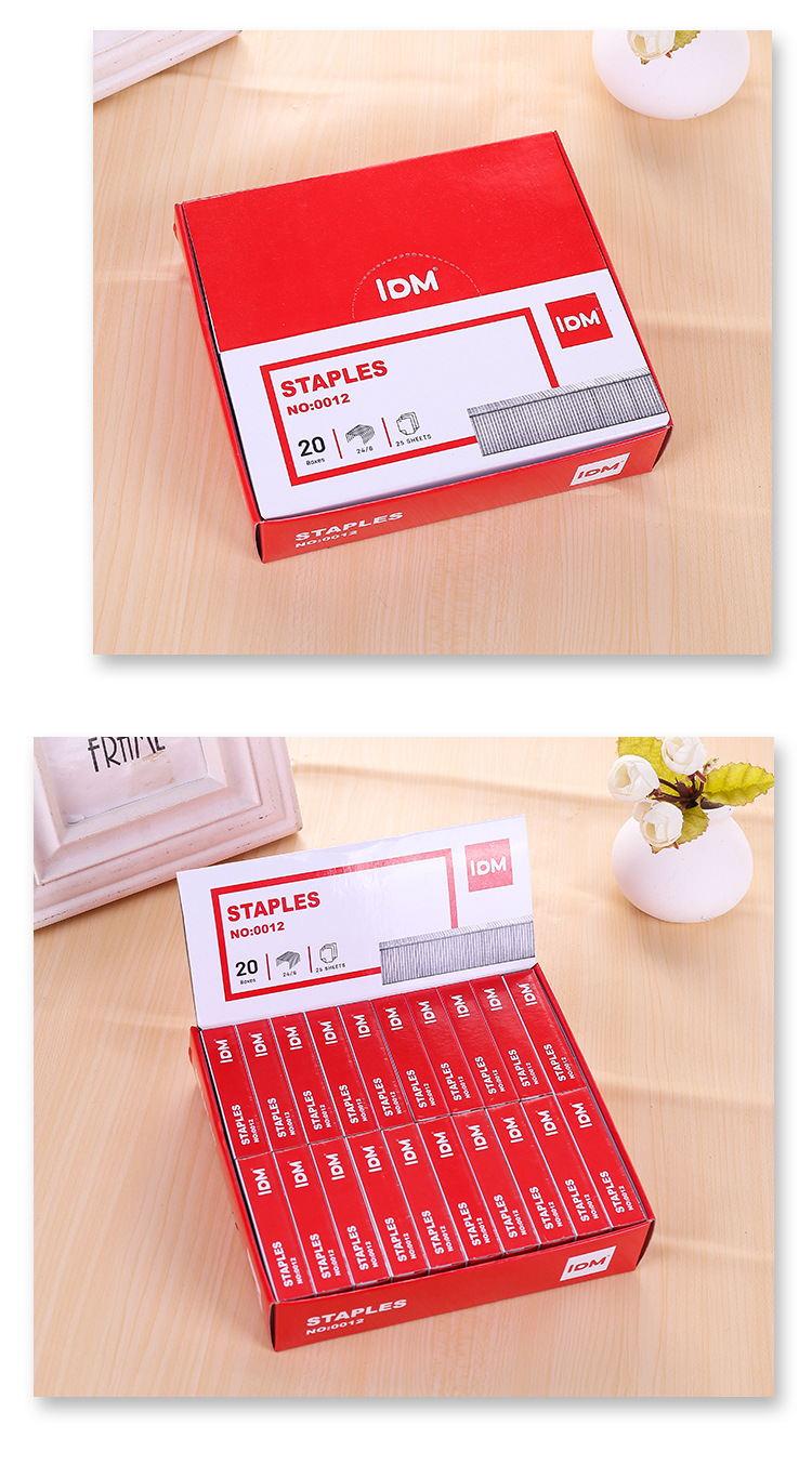 Lidemei No. 12 small box staples, office standard 24/7 staples, 1000 staples per box, can bind 25 pages of staples pic 19