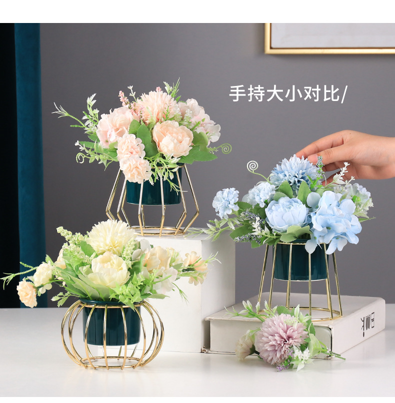 Light luxury home artificial potted plant artificial flower small ornaments, living room and dining room table decoration artificial flowers and artificial plant potted plants pic 8