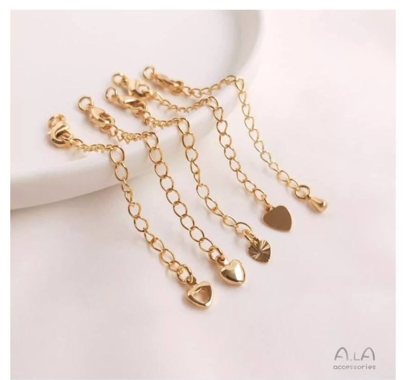 14K包金保色尾链延长链自制手链项链diy手工饰品配件手作首饰材料详情6