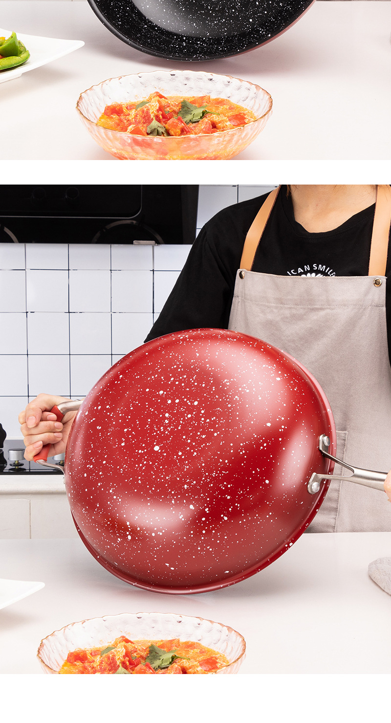 Mai Fan stone stir-frying pan, Korean non-stick pan, smoke-free pan, induction cooker pan, gas household multi-functional stir-frying pan, flat frying pan, stainless steel stir-frying pan, cookware and kitchenware, stainless steel frying pan pic 17