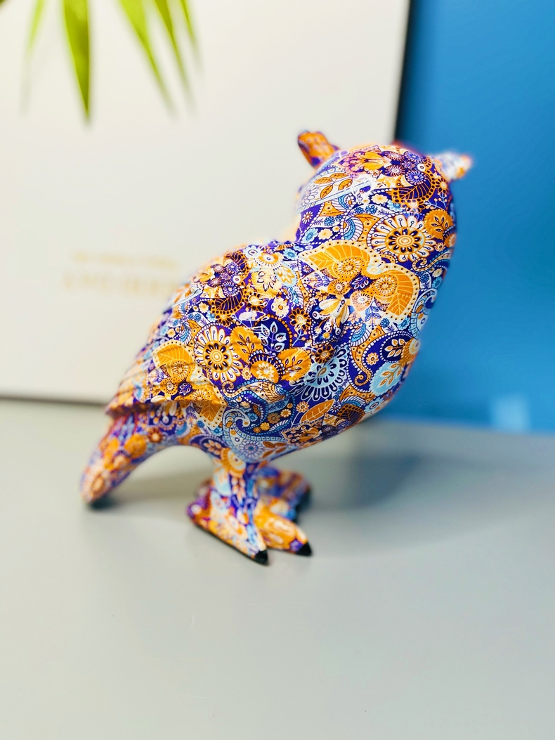 猫头鹰摆件庭院客厅家居电视柜酒柜桌面装饰树脂工艺品家居装饰品详情37