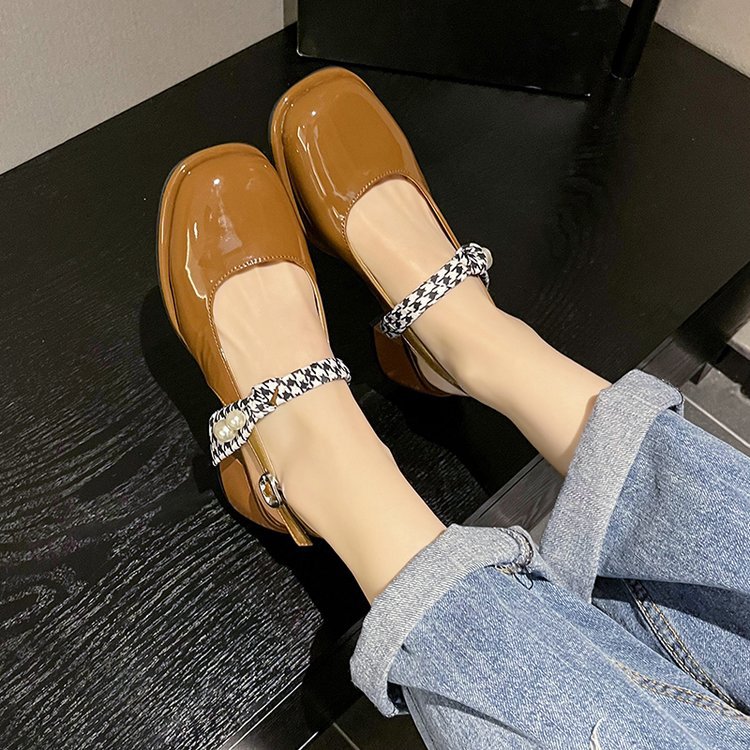 网红玛丽珍高跟女2024夏新款方头一字带后空粗跟仙女风包头凉鞋女详情15