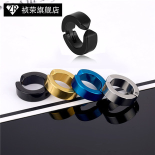 欧美新款 钛钢十字架圆形耳环耳扣大十字架耳钉合金耳圈 厂家直销详情11