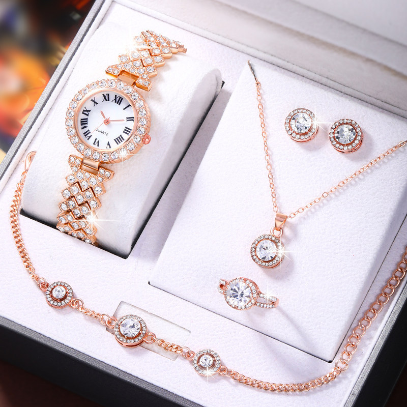 Best-selling women's watches for export, four-piece set of women's watches, fashionable quartz watches for ladies without boxes pic 3
