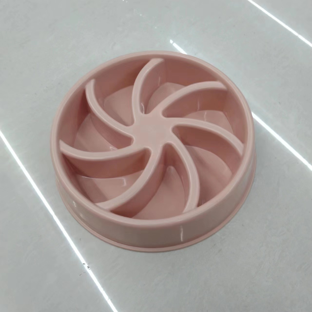 High-quality anti-choking macaron-colored pet feeding bowl, plastic windmill slow food pet slow food bowl pic 8