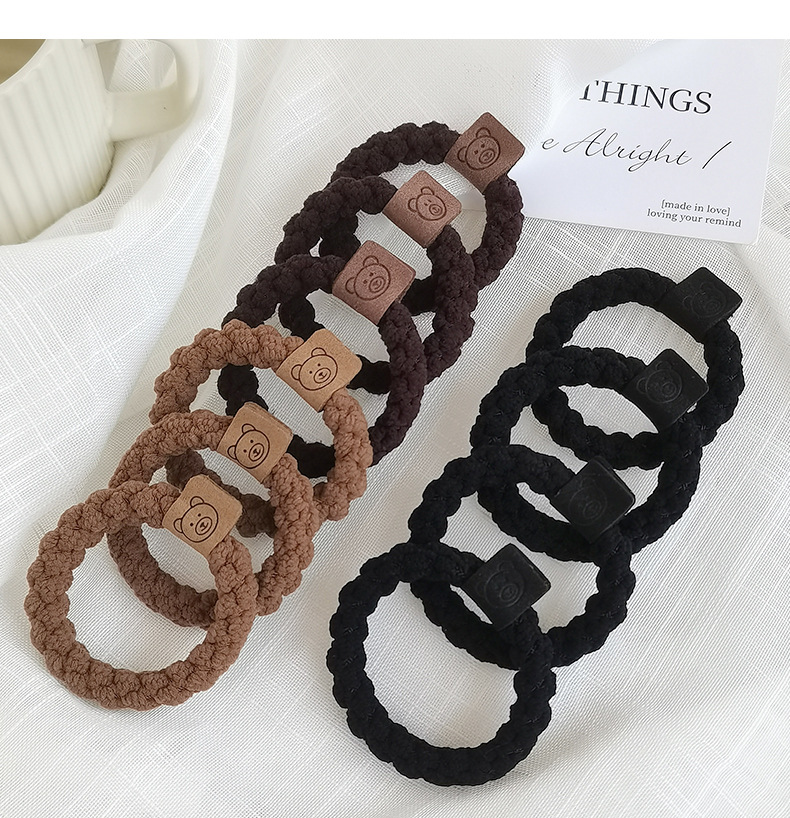韩国锁链皮筋可爱笑脸少女扎头发绳发圈高弹力简约气质头绳发饰详情39