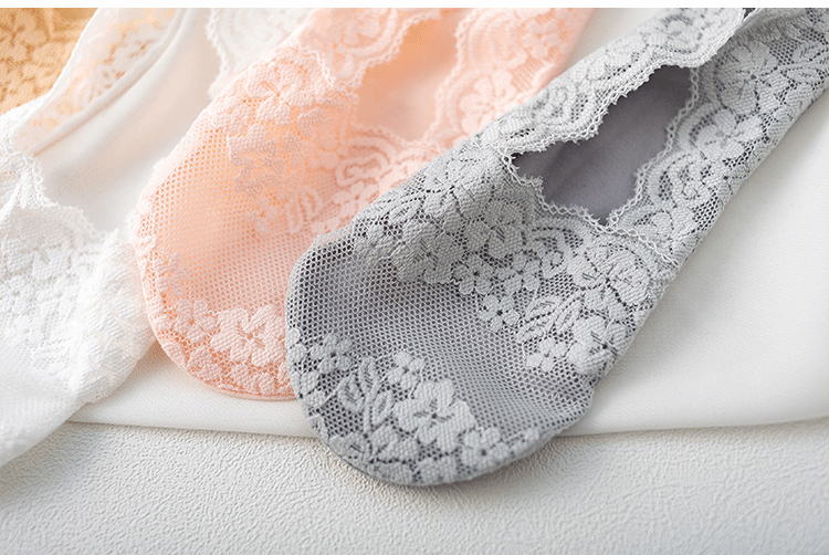 夏季防滑隐形袜 女士深口蕾丝船袜 韩版超薄隐形袜性感防滑女袜子详情17