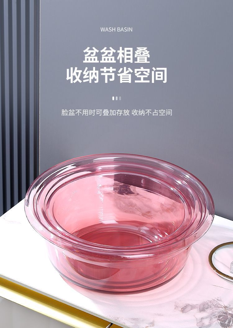 加厚洗脸盆塑料家用大中小号洗衣服盆子学生宿舍洗脚盆婴儿小面盆详情4