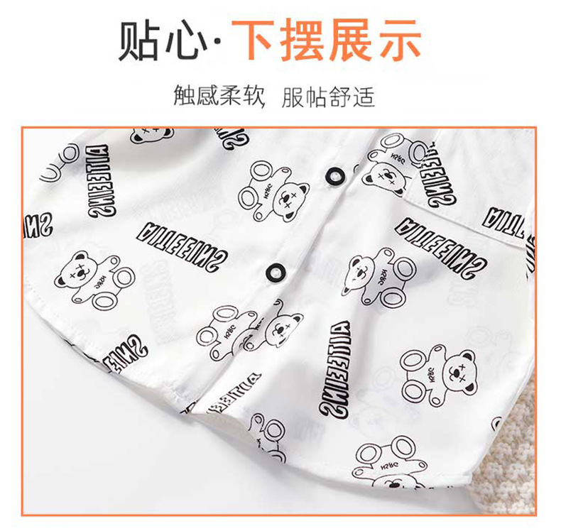 儿童衬衫夏款短袖男童上衣宝宝外褂童装港风休闲潮流批发详情9