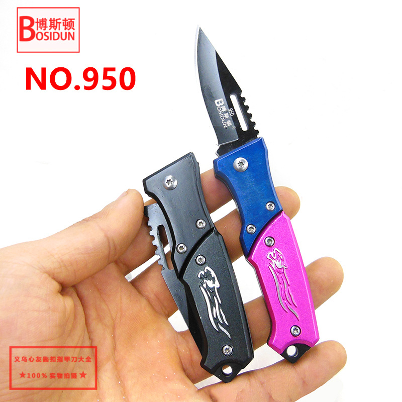 Boston outdoor folding knife, stainless steel fruit knife, portable folding camping knife, supermarket premium knife, military knife card pic 20