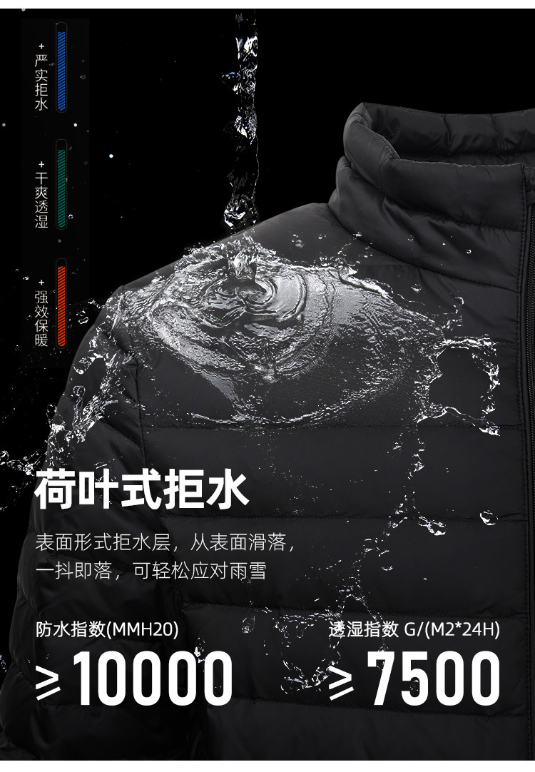 轻薄羽绒服男款秋冬2024休闲百搭通勤简约立领轻便保暖薄款男外套详情11