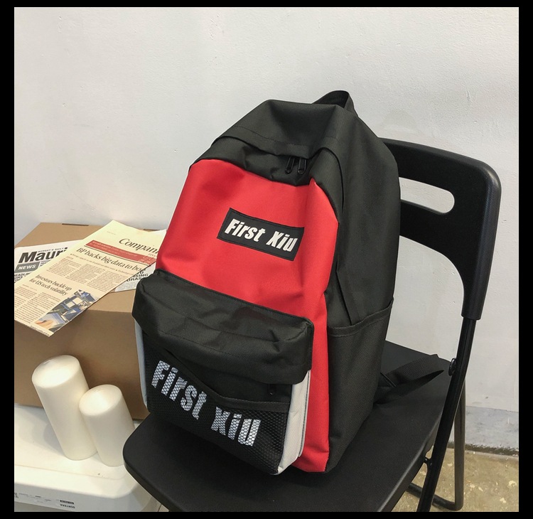 双肩包女2020新款大学生ins风书包韩版原宿ulzzang潮牌百搭背包男详情40