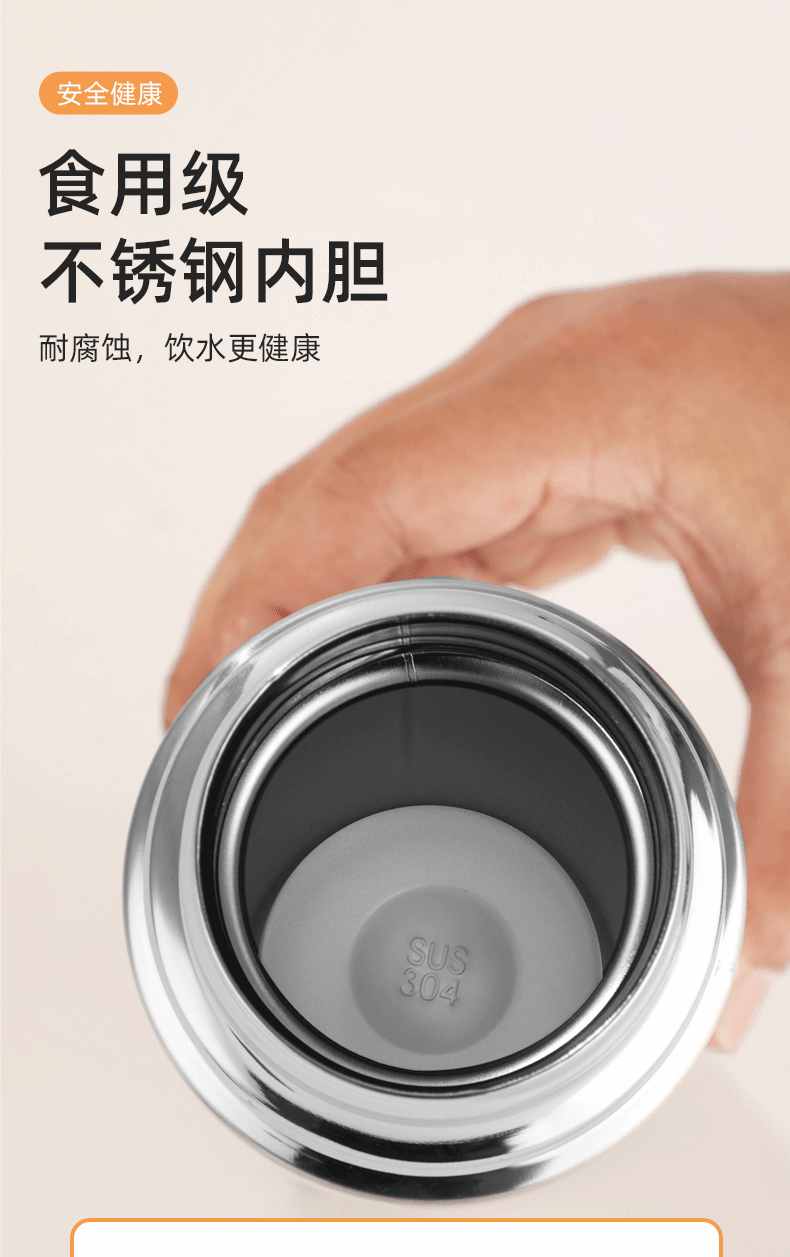 Stainless steel bullet-shaped vacuum insulated cup, anti-drop household large-capacity travel water cup, outdoor portable sports water bottle pic 11