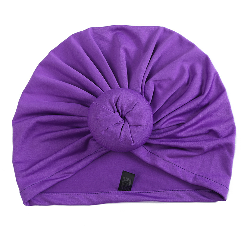 定制头巾帽加印logo运动时尚褶皱套头包头帽定做印度弹力头巾帽详情8