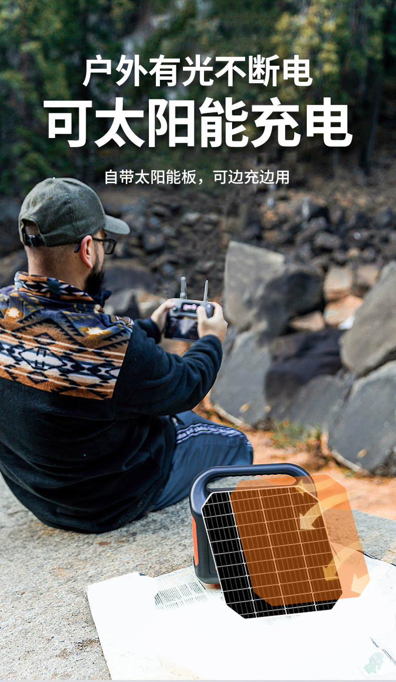 睿燊 品牌跨境私模露营太阳能充电小风扇USB可折叠跑马灯户外桌面史迪仔款详情3