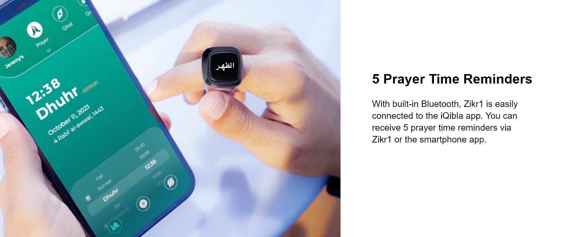 m02pro Metal Smart Bluetooth ring counter iqibla zikr ring counter tassbee pic 7