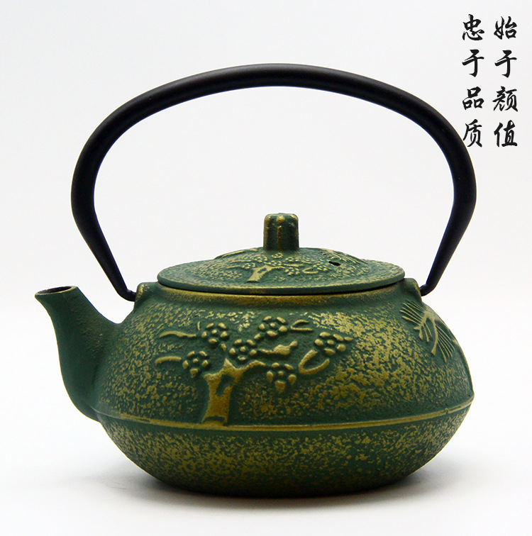 欧美款铸铁壶烧水茶壶煮茶壶彩色家用户外泡茶壶搪瓷涂层功夫茶具详情7